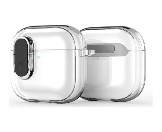 Duxducis Dux Ducis PECL PC+TPU Premium Aizsargvāciņš ar āķi priekš Apple AirPods 4 Caurpīdīgi Melns