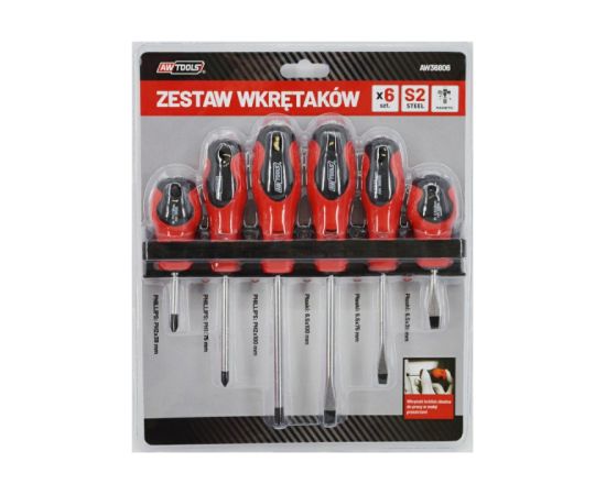 Skrūvgriežu komplekts AWTools AW36806; SLx3; PHx3; 6 gab.