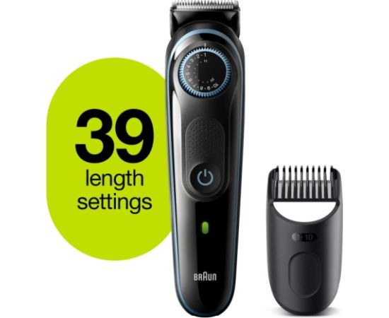 Braun BeardTrimmer3 BT3340 Beard Trimmer, Black/Blue