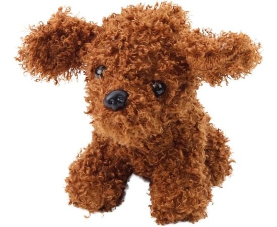 Leantoys Pluszowa Maskotka Przytulanka Piesek Pudel Miniaturowy Brązowy 20cm
