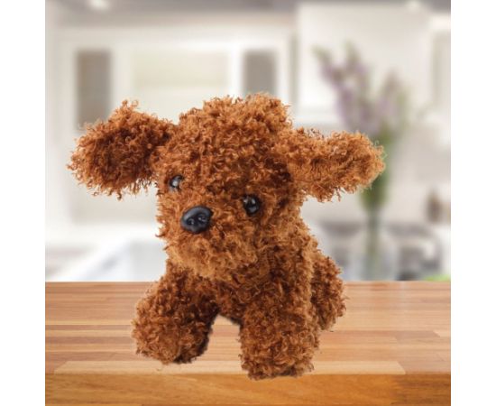 Leantoys Pluszowa Maskotka Przytulanka Piesek Pudel Miniaturowy Brązowy 20cm