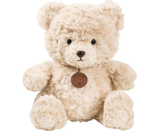 Leantoys Pluszowa Maskotka Przytulanka Miś z Medalionem Beżowy 25cm