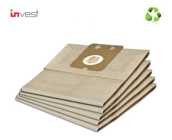 Invest Eco Papīra Putekļu Sūcēja Maisi Nilfisk GD 1000 GDS 1010 HDS 1010 VP 100 (5gab.)