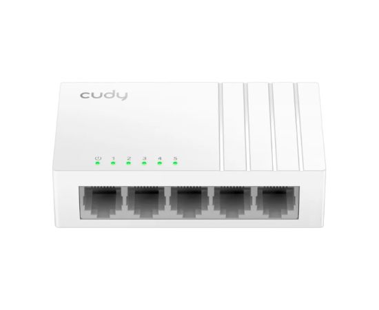 Cudy GS105U NetSwitch 5-Port Gigabit Slēdzis USB-C Barošana IGMP QoS Cikla Novēršana Balts