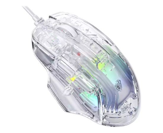 Aula S80 Multi-Color RGB Led Vadu Spēļu Optiskā Pele 7 Pogas 1200-7200dpi ar Caurspīdīgu Korpusu