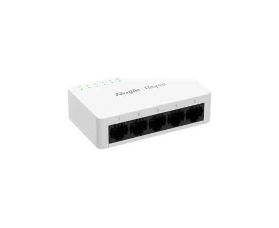 Ruijie RG-ES05G-L 5-Port 10/100/1000 Mbps 4kV 10Gbps Non-PoE Slēdzis Baltā krāsā
