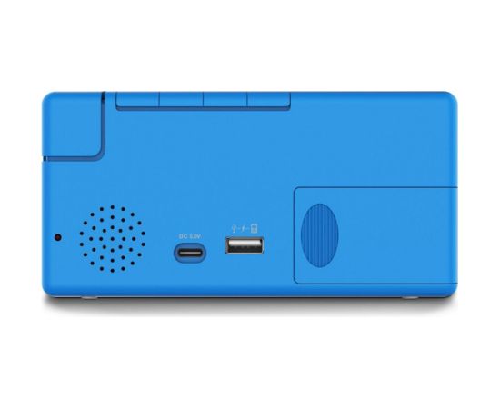 Hama Ibiza Digitālais Modinātājs Ar Multikoloru LCD Displeju USB Lādēšana Zils