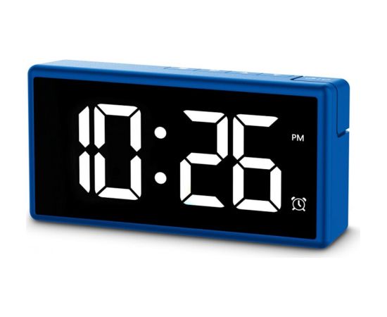 Hama Ibiza Digitālais Modinātājs Ar Multikoloru LCD Displeju USB Lādēšana Zils