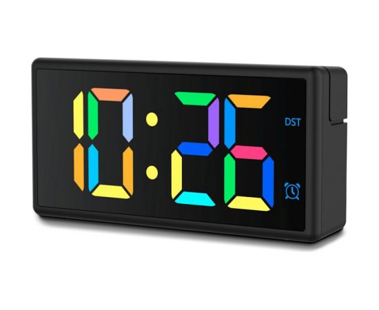 Hama Ibiza Digitālais Modinātājs Ar Multicolor Displeju USB Lādēšana Melns