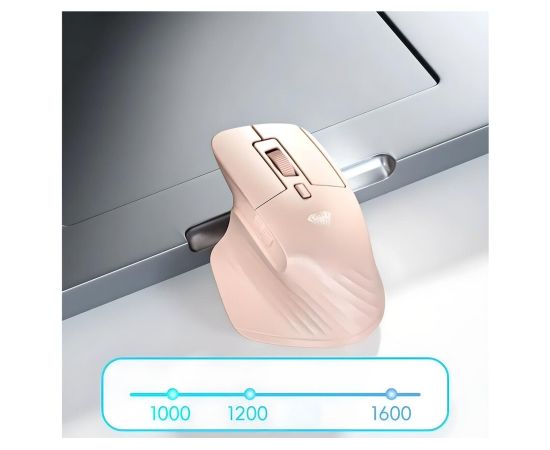 Aula SC150 Супер Мини 2в1 Беспроводная/Bluetooth + USB ПровWireливая Мышь с Интегрированной Батареей - Розовая