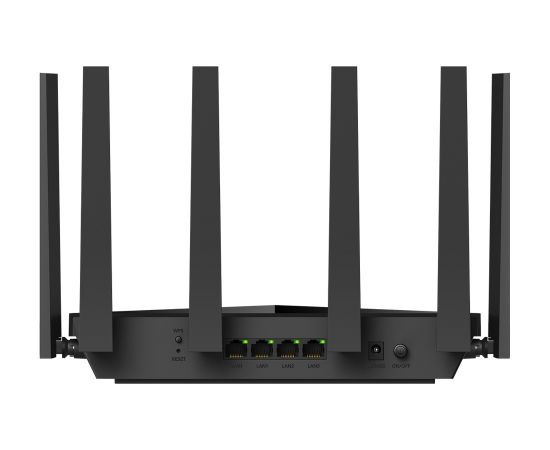 Cudy WR11000 BE11000 Triju joslu Wi-Fi 7 maršrutētājs 4× 2.5G porti VPN MLO WPA3 Mesh melns