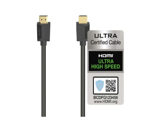 Hama HDMI 2.1 Kabeļa Ultra Augstas Ātruma 8K 2m Dinamiska HDR eARC Atbalsts