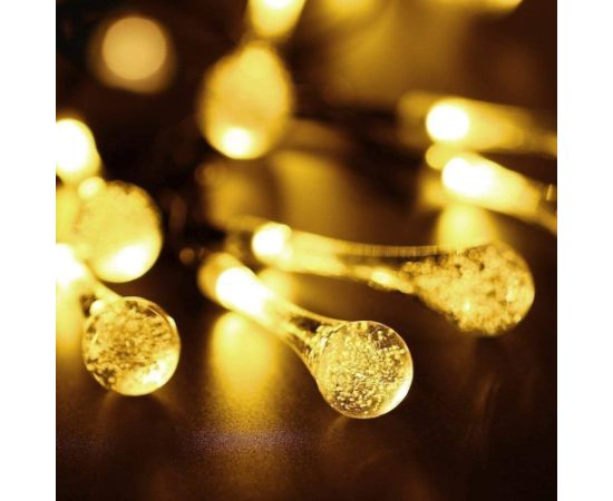 Elight Dārza Dekors Saules IP65 LED dārgakmeņu gaismas (8cm) stila spuldžu virtene 10m 50 gab.