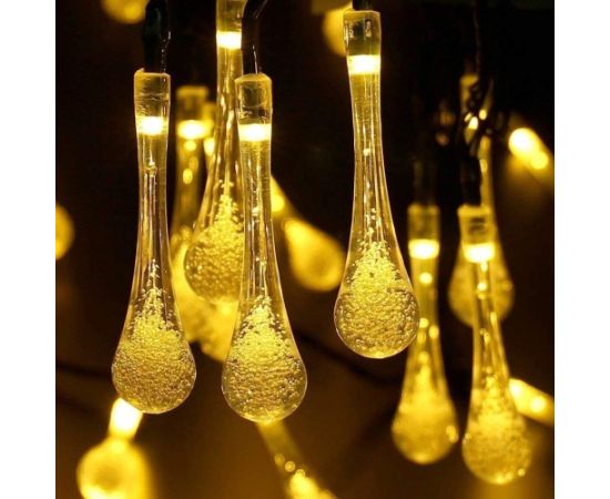 Elight Dārza Dekors Saules IP65 LED dārgakmeņu gaismas (8cm) stila spuldžu virtene 10m 50 gab.