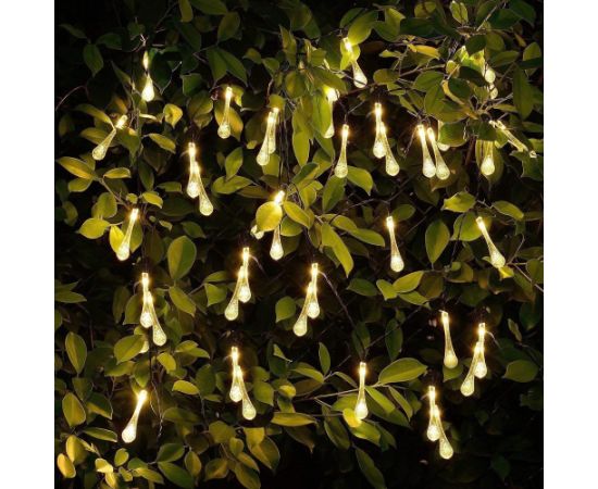 Elight Dārza Dekors Saules IP65 LED dārgakmeņu gaismas (8cm) stila spuldžu virtene 10m 50 gab.