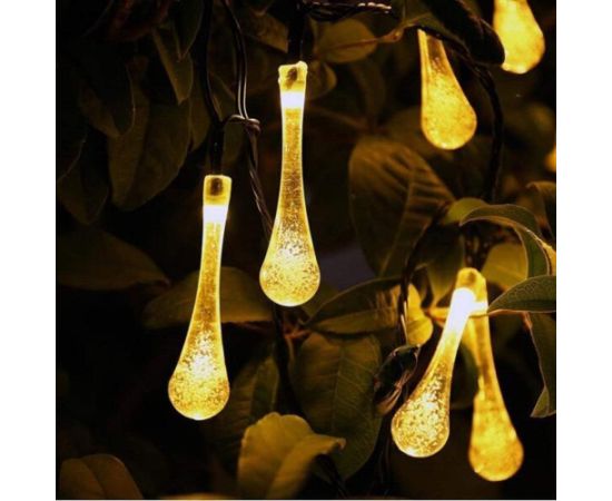 Elight Dārza Dekors Saules IP65 LED dārgakmeņu gaismas (8cm) stila spuldžu virtene 10m 50 gab.
