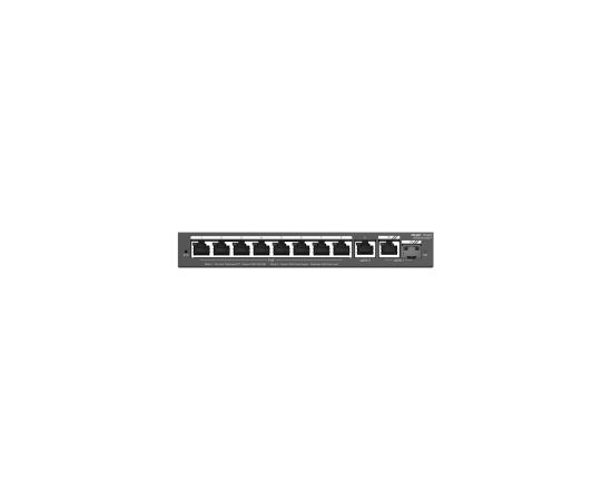 Ruijie RG-ES210GS-P 10-Port Gigabit Cloud 6kV 20Gbps PoE+ Slēdzis Melns
