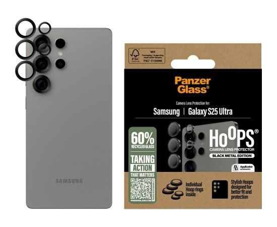 Szkło hartowane na obiektyw PanzerGlass   Hoops Lens Protector do Samsung Galaxy S25 Ultra czarny