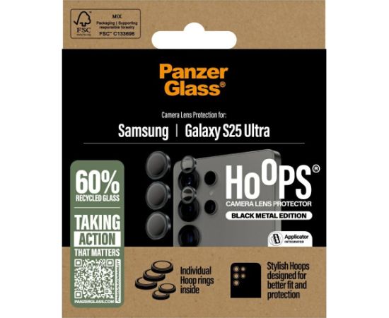 Szkło hartowane na obiektyw PanzerGlass   Hoops Lens Protector do Samsung Galaxy S25 Ultra czarny