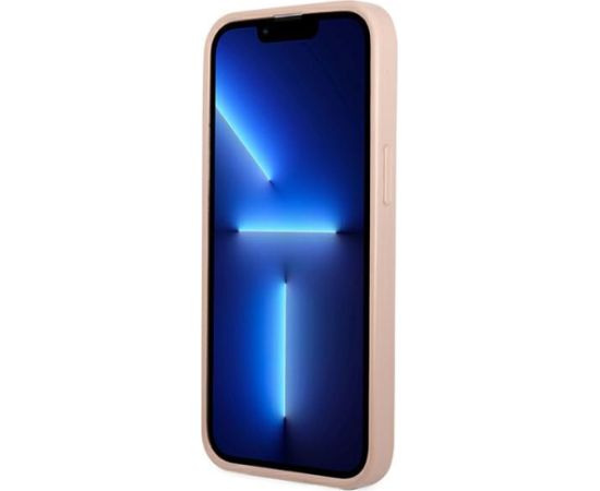 Guess Saffiano Double Card Case for iPhone 13 Pink