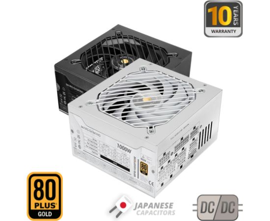 Mars Gaming MPB1000PSIW Fully Modular Power Supply 1000W ATX 3.1 / PCIe 5.1 / 140mm