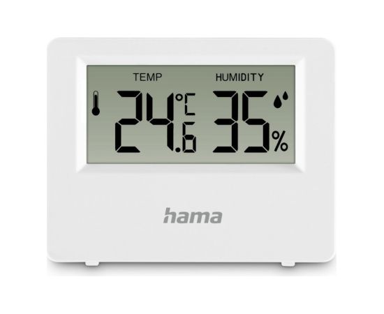 Hama Ebro Digitālais Termo-Higrometrs iekštelpu temperatūras un mitruma monitors balts