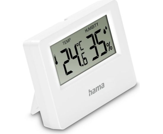 Hama Ebro Digitālais Termo-Higrometrs iekštelpu temperatūras un mitruma monitors balts