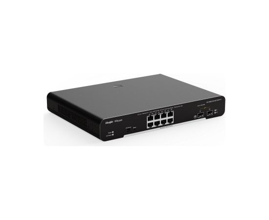 Ruijie RG-NBS3100-8GT2SFP-P 10-portu Gigabit Layer 2 Cloud 6kV 20Gbps PoE slēdzis melnā krāsā