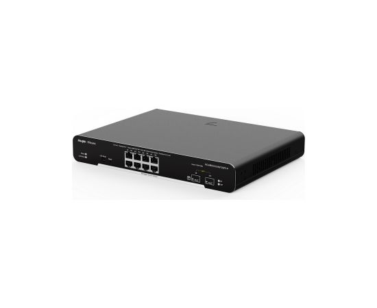 Ruijie RG-NBS3100-8GT2SFP-P 10-portu Gigabit Layer 2 Cloud 6kV 20Gbps PoE slēdzis melnā krāsā