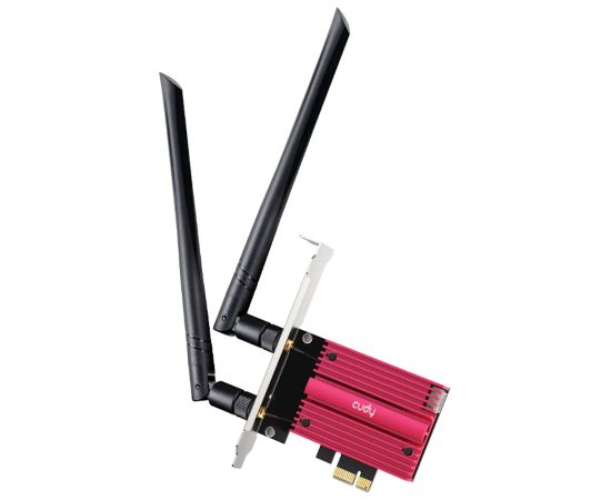 Cudy BE9300 WiFi 7 Bluetooth 5.4 PCIe BE200 Tri Band Antenas Melns
