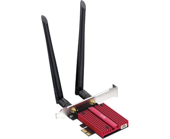 Cudy BE9300 WiFi 7 Bluetooth 5.4 PCIe BE200 Tri Band Antenas Melns