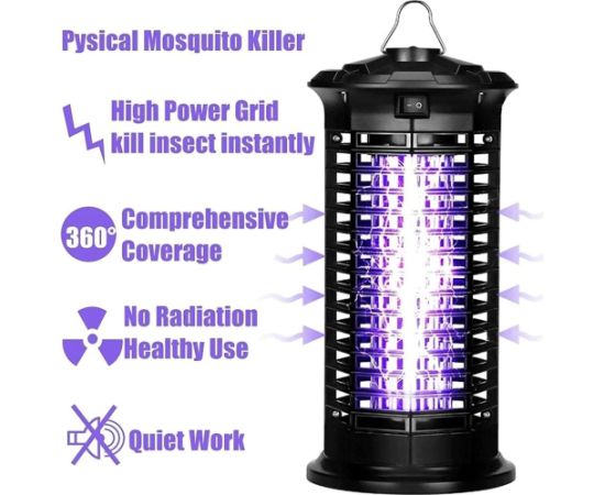 Noveen IKN201 Elektriskais kukaiņu iznīcinātājs lampa LED gaisma 1600V Klusa darbība Iekštelpu lietošanai Balts