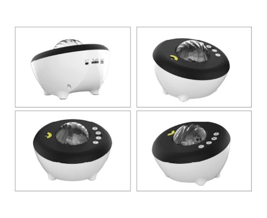 Elight J1 Aurora zvaigžņu projektors ar skaņām & Bluetooth skaļruni Smart Wi-Fi Aplikācijas / pukts vadību Balta