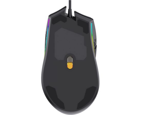 Aula F805 Проводная игровая оптическая мышь с много-цветным освещением 7 кнопки 800–6400dpi 4000FPS 32ips Черная