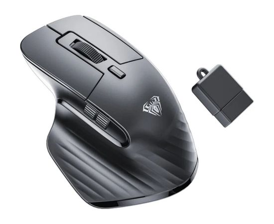 Aula SC150 Super Mini 2in1 2.4G Bezvadu / Bluetooth + USB Vadu pele ar bateriju Melna