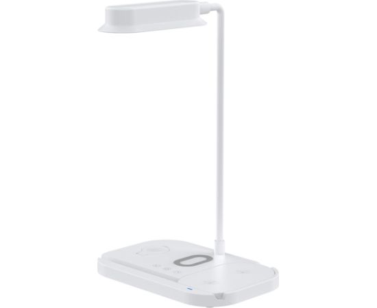 Elight T8 5W Настольная флекси лампа с 15W Беспроводной зарядкой и держателями для Телефона / Часов / наушников Белый