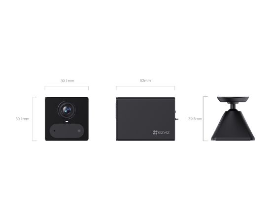 Ezviz CB2 CS-CB2 Iekštelpu 4MP 2K Viedā 4G SIM Akumulatora Kamera MicroSD / Nakts redzamība Pelēka