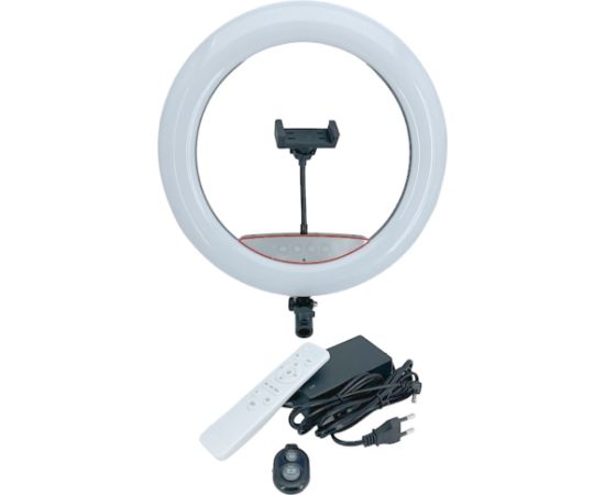 Elight SR14 36cm LED apgaismojuma gredzens ar viedtālruņa turētāju + 220V adapteri + Pults Melna