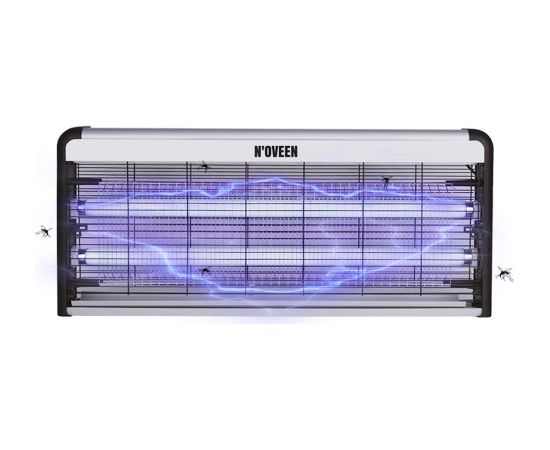 Noveen IKN240 Kukaiņu Nogalināšanas Lampa 3000V Klusā Darbība Līdz 80m² Telpu Izmantošanai Karāšanai vai Stāvēt Melns
