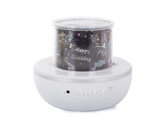 Kiddyz WH-16E Светильник проекции мечты (12x12 см) с 6 пленками для рисунков, зарядка через USB-C, белый