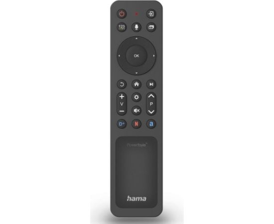 Hama Universālais IR Tālvadības Pults 2-in-1 Streaming Lietotņu Taustiņi Apgaismotie Taustiņi Melns