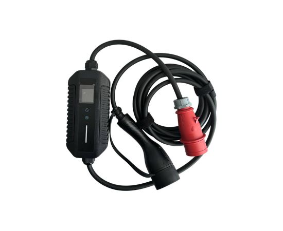 Evcharge EV Lādētāja Portatīvais Tipa 2 Lādētājs 5m Kabelis Regulējams 8A–16A 11 kW 3-Fāzes IP66 Melns