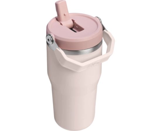 Stanley Термокружка с трубочкой The IceFlow Flip Straw 2.0 Tumbler 0.6L светло-розовая