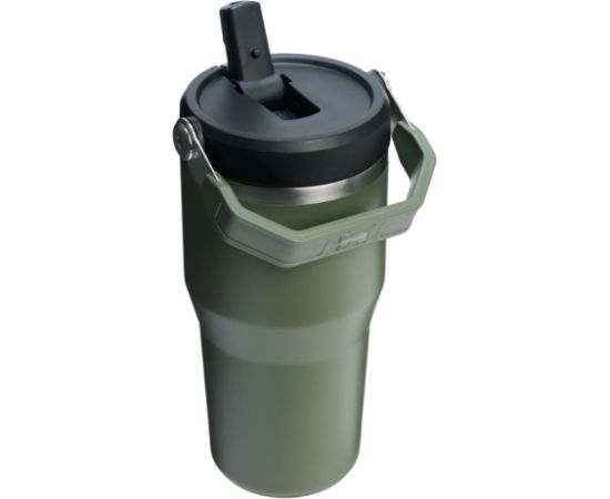 Stanley Termokrūze ar salmiņu The IceFlow Flip Straw 2.0 Tumbler 0,6L tumši zaļa