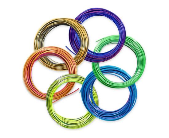 3Doodler FLOW-TRIFILLS 3D printing material Polylactic acid (PLA) Black, Blue, Copper, Gold, Green, Purple, Red 260 g