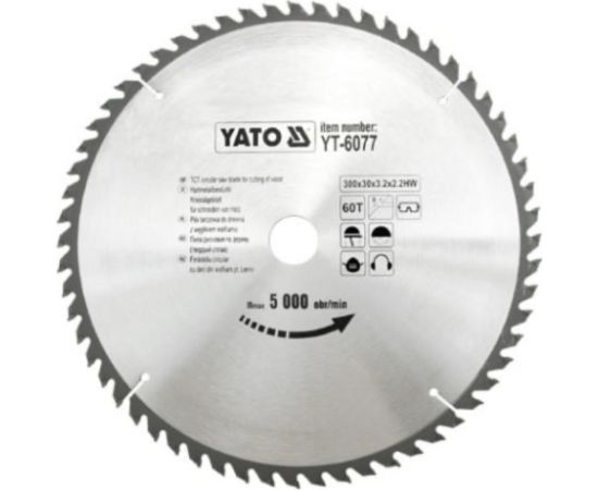 Griešanas disks kokam Yato YT-6077; 300x30 mm; Z60