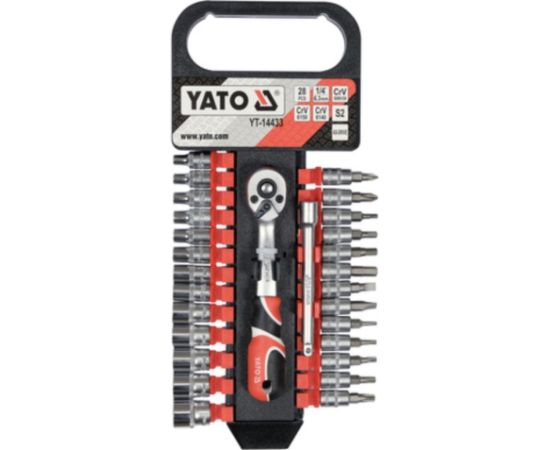 Instrumentu komplekts Yato YT-14433; 1/4''; 28 gab.