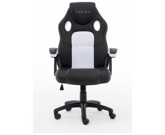 Raptor Gaming Stuhl GS-40 PU + fabric           schwarz/weiß