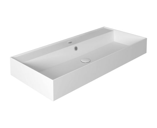 Simas Agile izlietne 101x46cm, kvadrātformas, pie sienas, balta - gab.