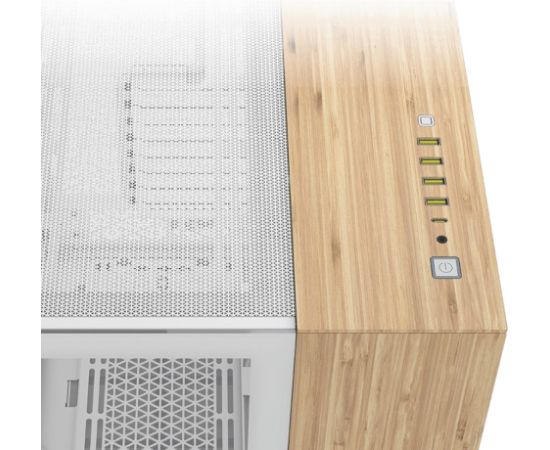 Corsair CC-9011284-WW computer case Midi Tower Bamboo, White